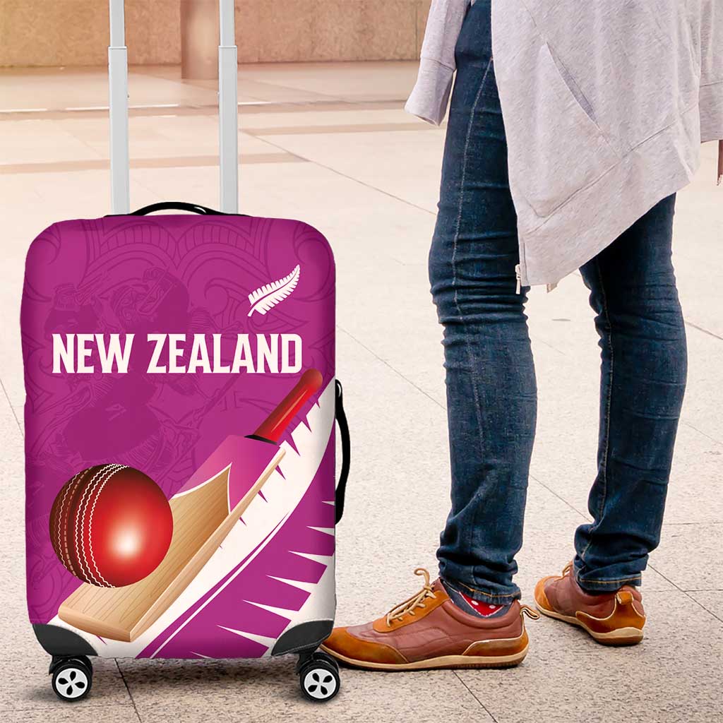 New Zealand Cricket Luggage Cover Kiwi Birds Haka Dance Pink Fern Sporty Style LT03 Pink - Polynesian Pride