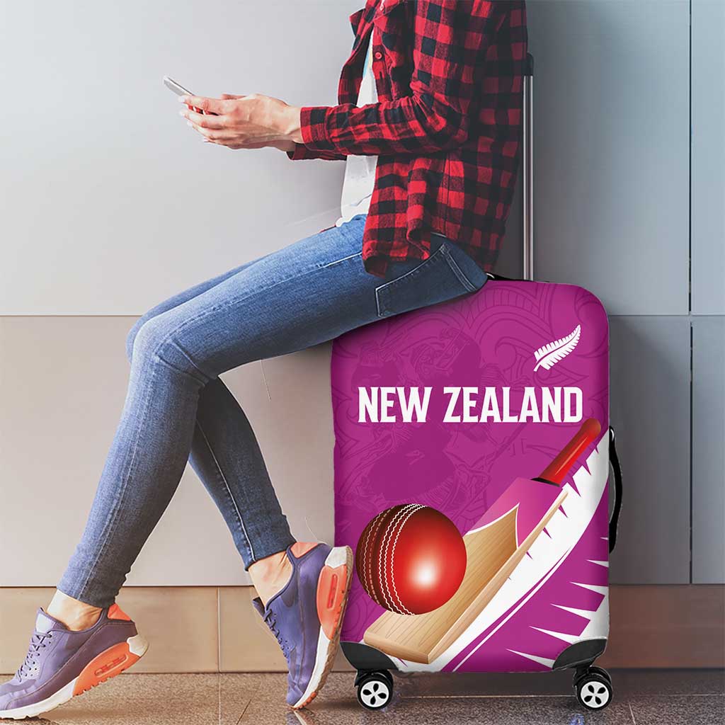 New Zealand Cricket Luggage Cover Kiwi Birds Haka Dance Pink Fern Sporty Style LT03 - Polynesian Pride
