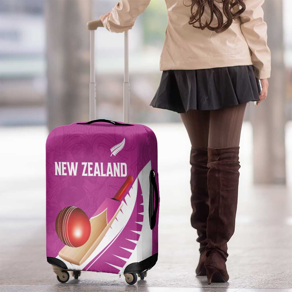 New Zealand Cricket Luggage Cover Kiwi Birds Haka Dance Pink Fern Sporty Style LT03 - Polynesian Pride