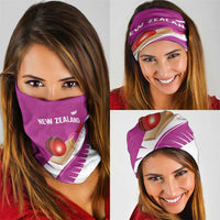 New Zealand Cricket Neck Gaiter Kiwi Birds Haka Dance Pink Fern Sporty Style LT03 - Polynesian Pride