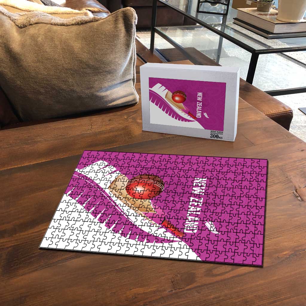 New Zealand Cricket Puzzle Kiwi Birds Haka Dance Pink Fern Sporty Style