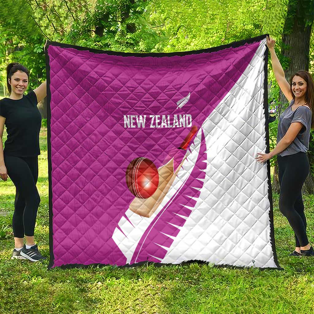 New Zealand Cricket Quilt Kiwi Birds Haka Dance Pink Fern Sporty Style LT03 - Polynesian Pride