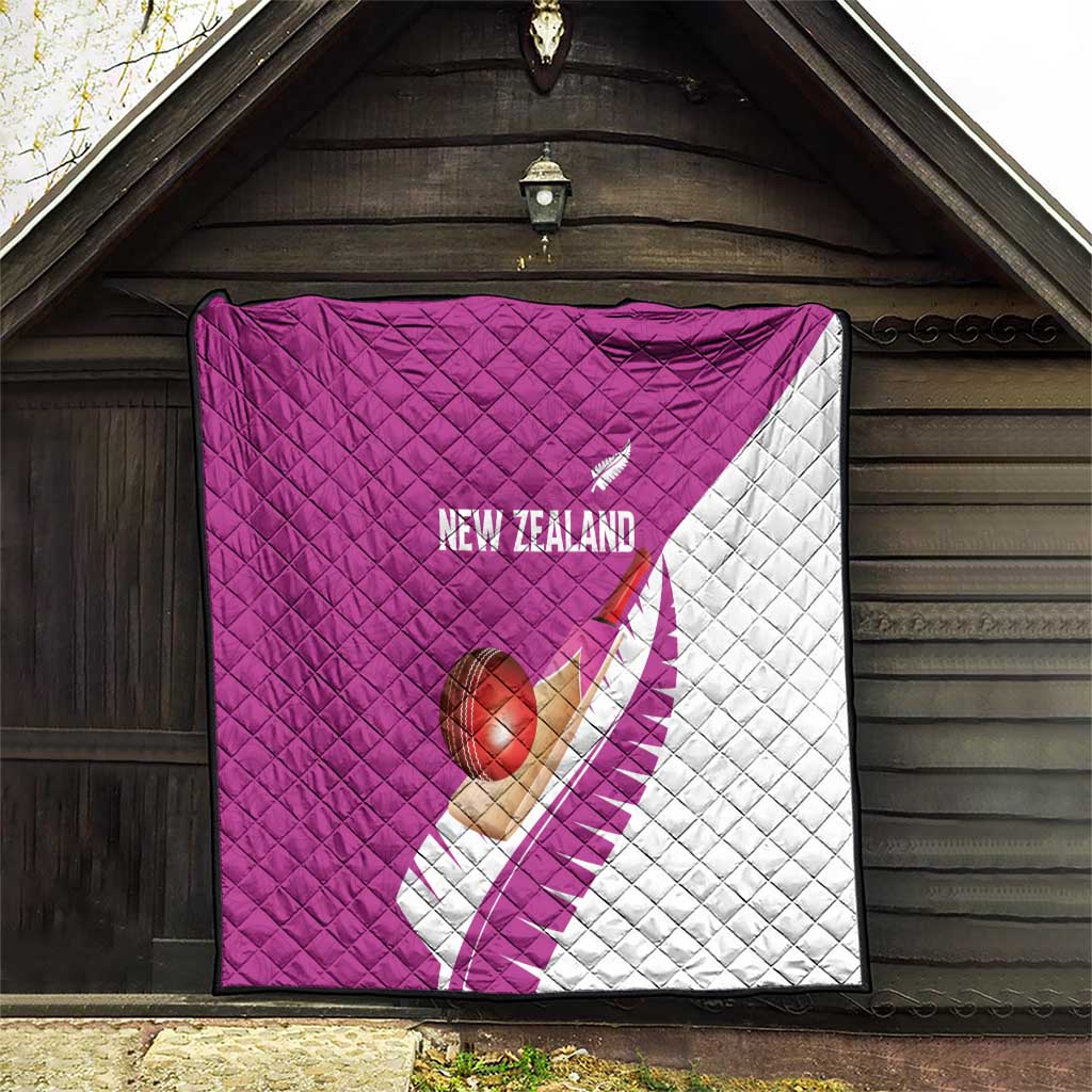 New Zealand Cricket Quilt Kiwi Birds Haka Dance Pink Fern Sporty Style LT03 - Polynesian Pride