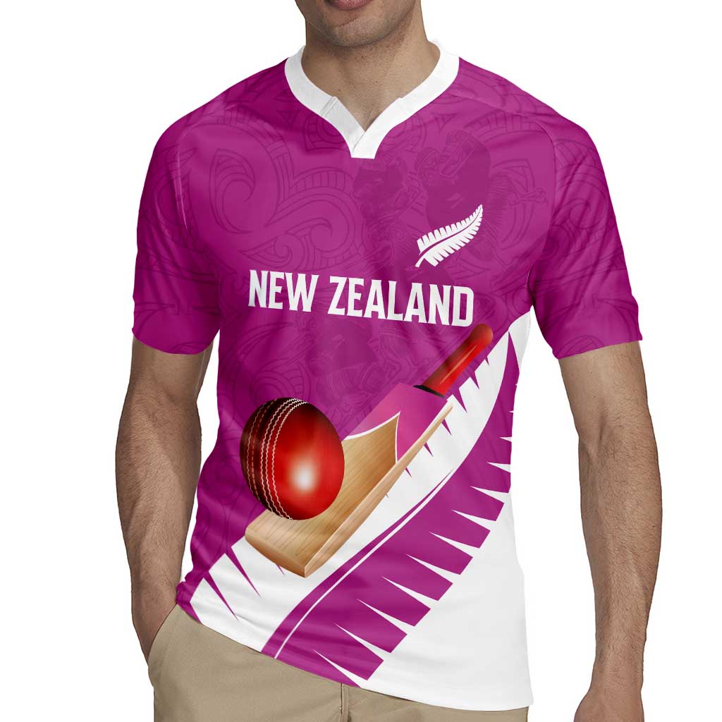 Custom New Zealand Cricket Rugby Jersey Kiwi Birds Haka Dance Pink Fern Sporty Style LT03 - Polynesian Pride