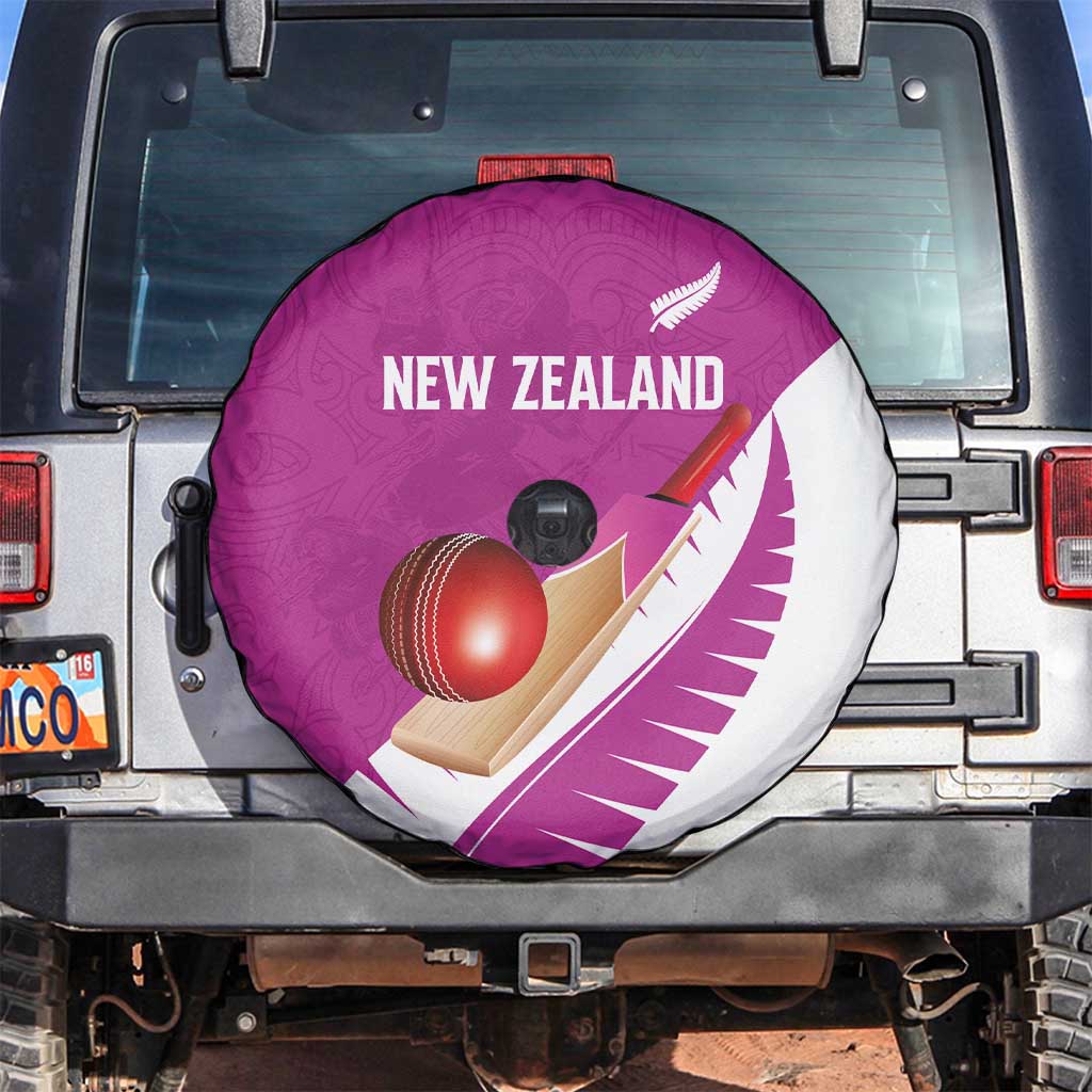 New Zealand Cricket Spare Tire Cover Kiwi Birds Haka Dance Pink Fern Sporty Style LT03 Pink - Polynesian Pride