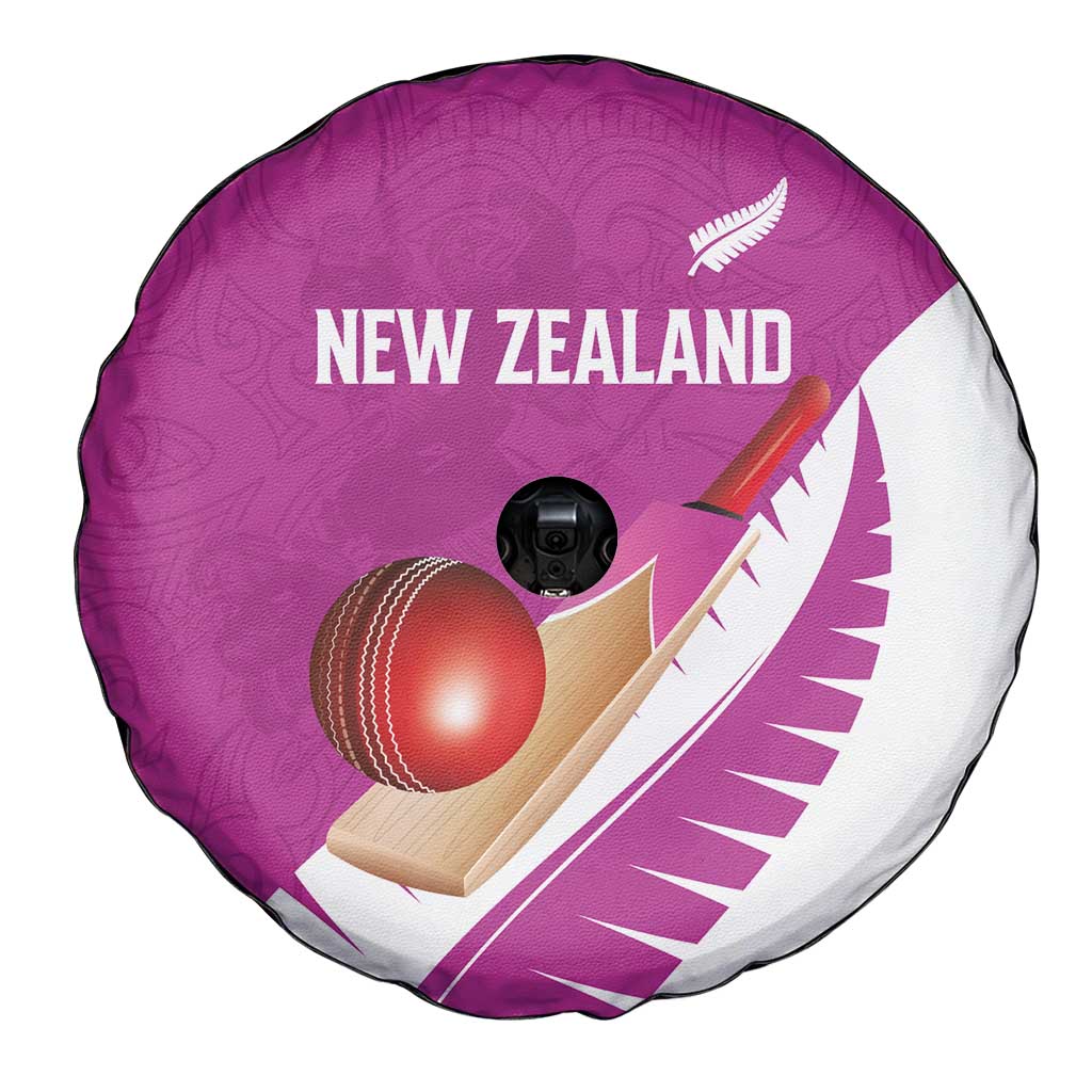 New Zealand Cricket Spare Tire Cover Kiwi Birds Haka Dance Pink Fern Sporty Style LT03 - Polynesian Pride