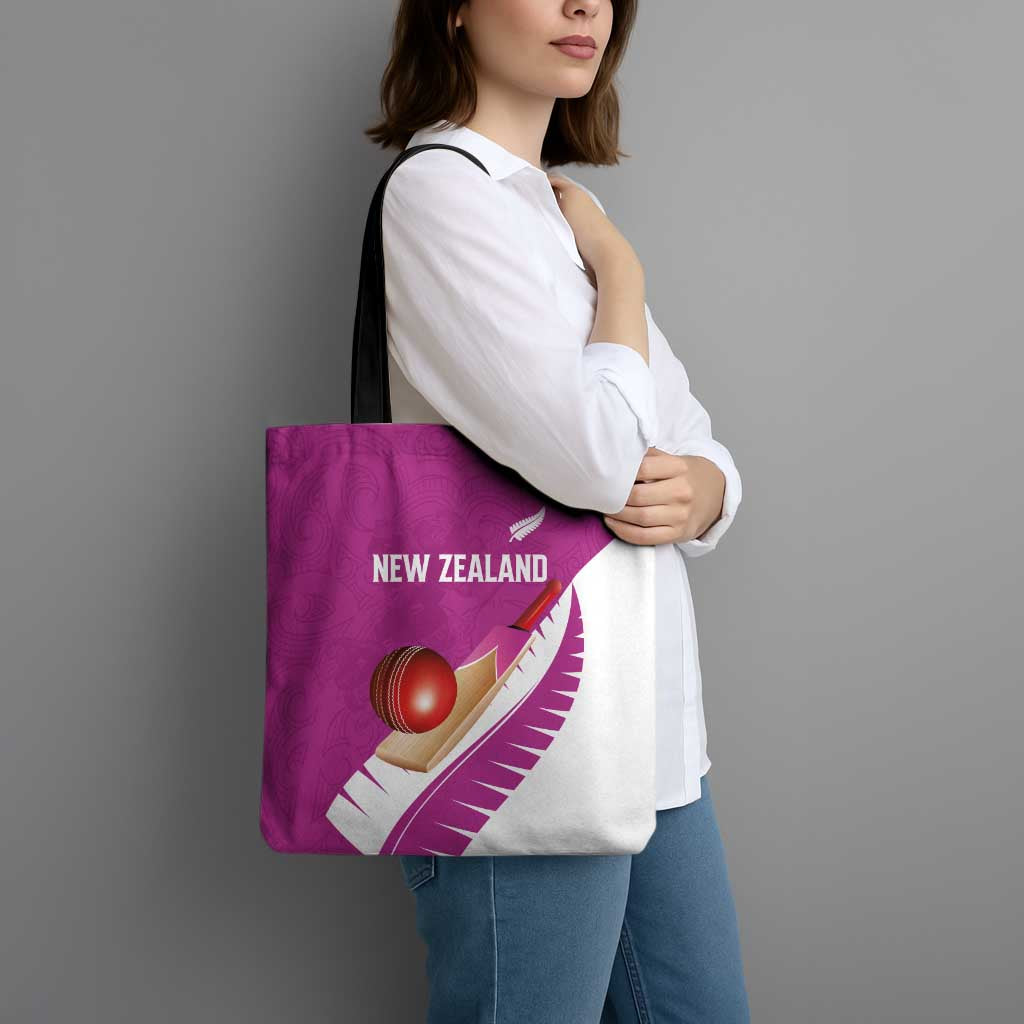 New Zealand Cricket Tote Bag Kiwi Birds Haka Dance Pink Fern Sporty Style LT03 - Polynesian Pride