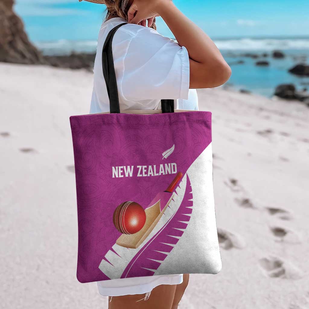 New Zealand Cricket Tote Bag Kiwi Birds Haka Dance Pink Fern Sporty Style LT03 - Polynesian Pride