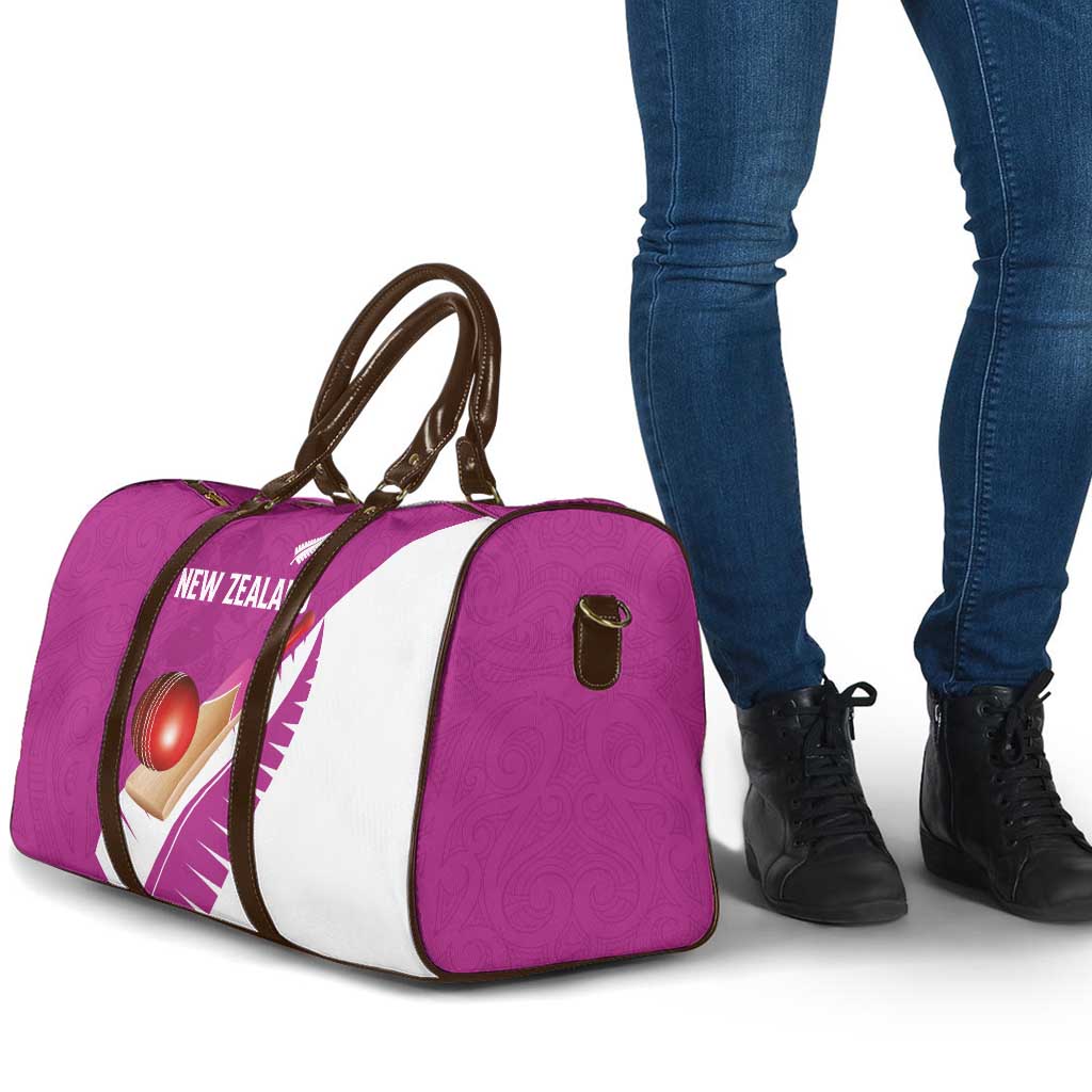 New Zealand Cricket Travel Bag Kiwi Birds Haka Dance Pink Fern Sporty Style LT03 - Polynesian Pride