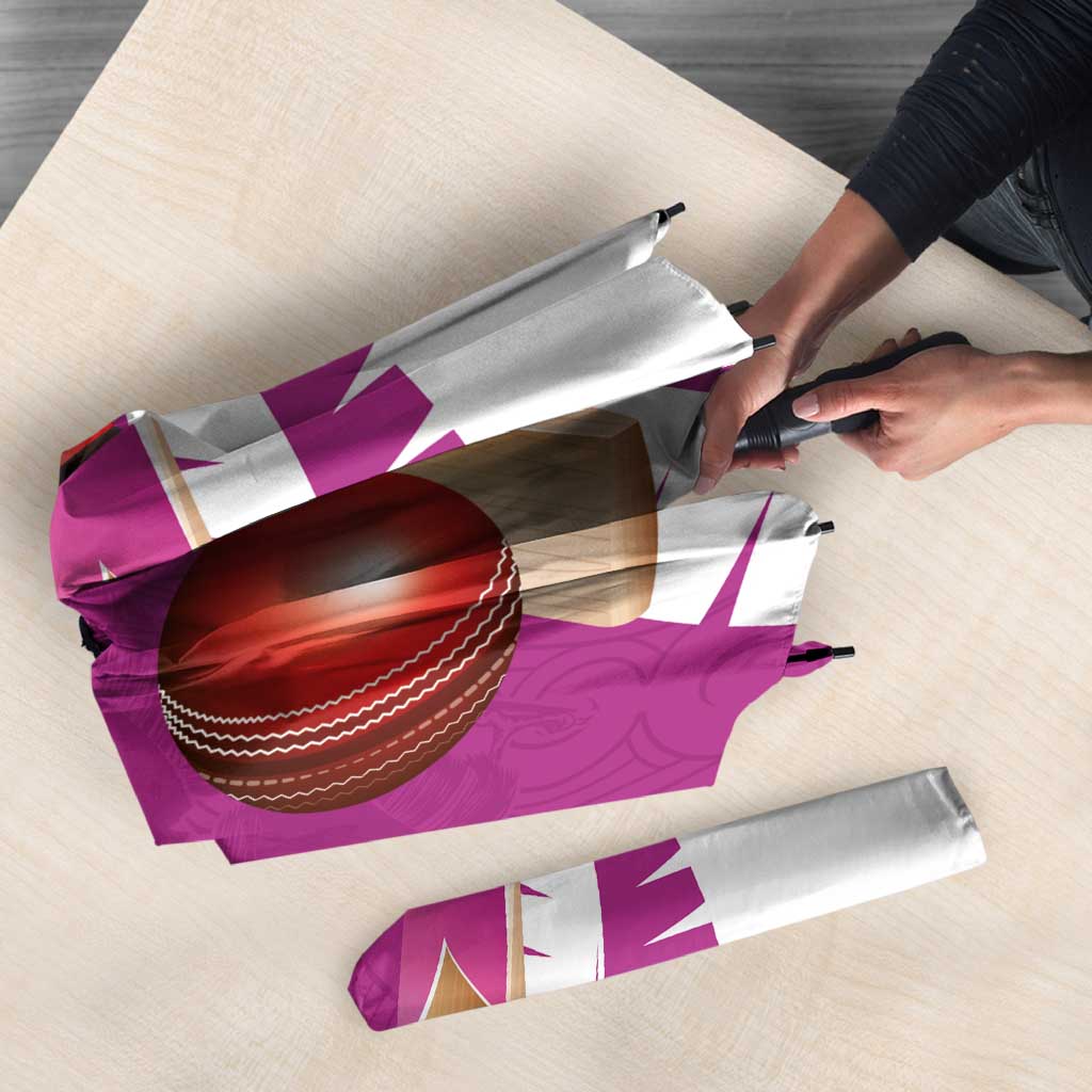 New Zealand Cricket Umbrella Kiwi Birds Haka Dance Pink Fern Sporty Style LT03 - Polynesian Pride