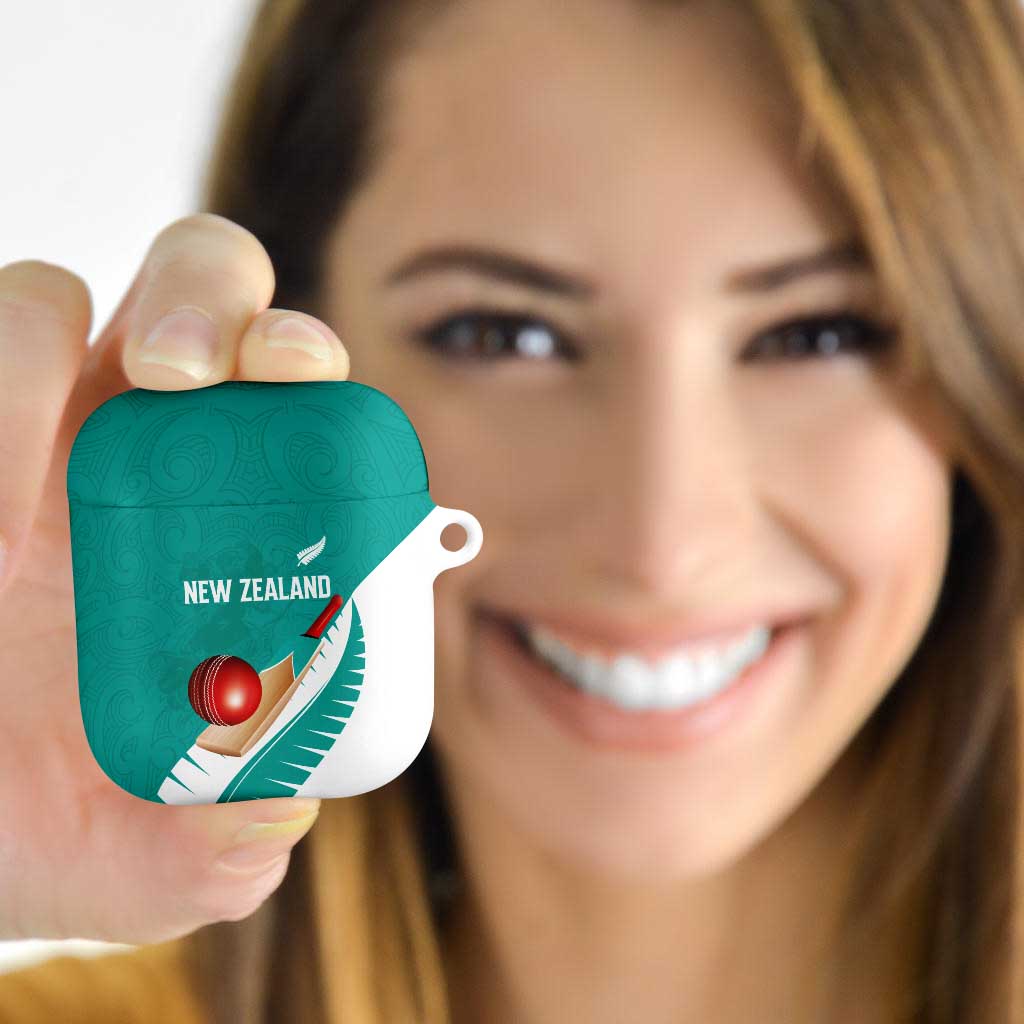 New Zealand Cricket AirPods Case Kiwi Birds Haka Dance Turquoise Fern Sporty Style LT03 - Polynesian Pride