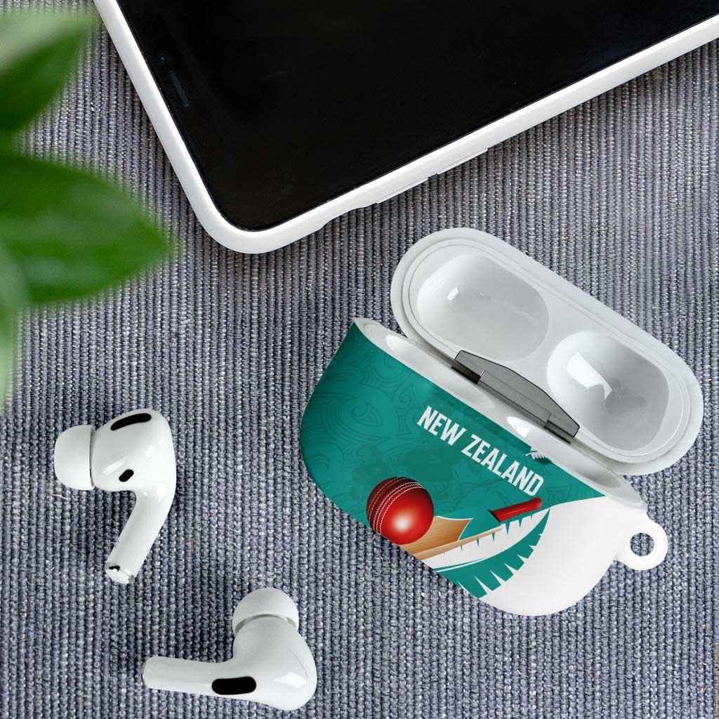 New Zealand Cricket AirPods Case Kiwi Birds Haka Dance Turquoise Fern Sporty Style LT03 - Polynesian Pride