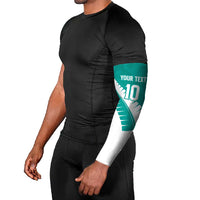 Custom New Zealand Cricket Arm Sleeves Kiwi Birds Haka Dance Turquoise Fern Sporty Style LT03 - Polynesian Pride