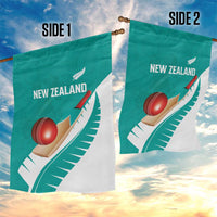 New Zealand Cricket Garden Flag Kiwi Birds Haka Dance Turquoise Fern Sporty Style LT03 - Polynesian Pride