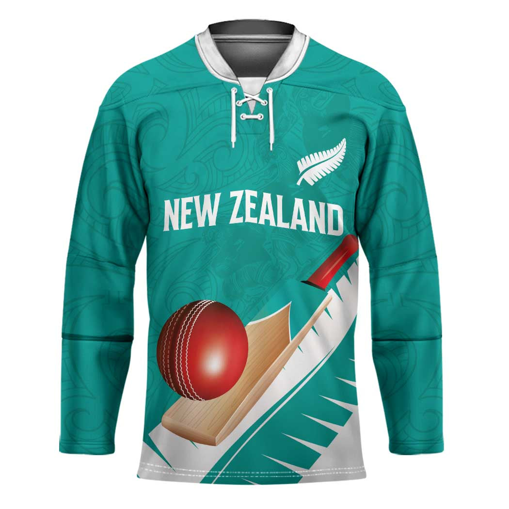 Custom New Zealand Cricket Hockey Jersey Kiwi Birds Haka Dance Turquoise Fern Sporty Style LT03 Unisex Turquoise - Polynesian Pride