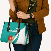 New Zealand Cricket Leather Bag Kiwi Birds Haka Dance Turquoise Fern Sporty Style LT03 - Polynesian Pride