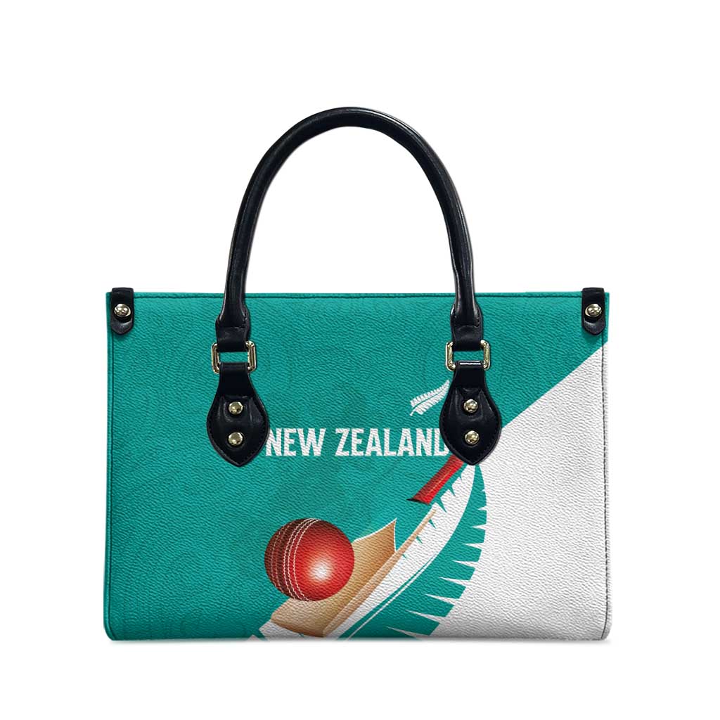 New Zealand Cricket Leather Bag Kiwi Birds Haka Dance Turquoise Fern Sporty Style LT03 - Polynesian Pride