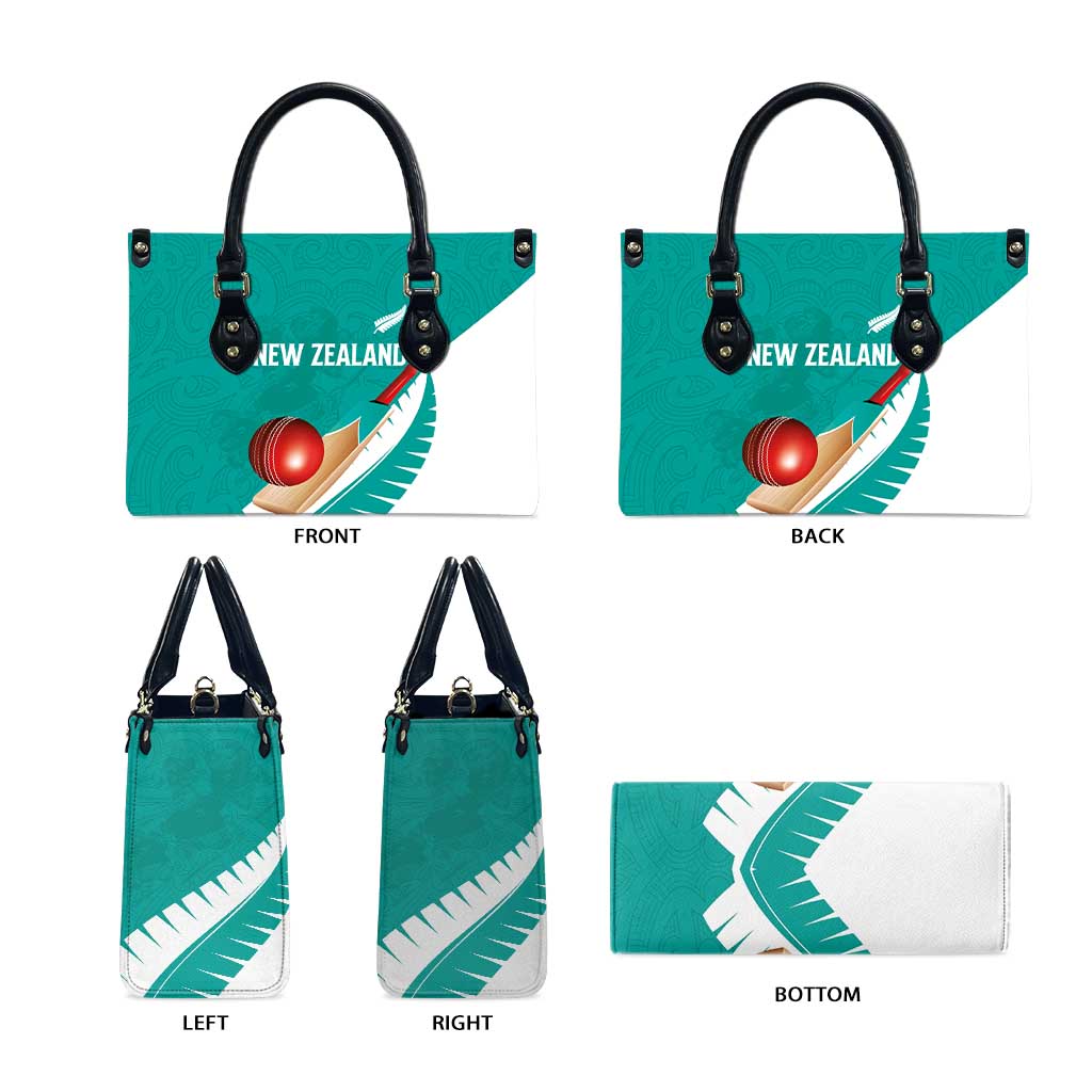 New Zealand Cricket Leather Bag Kiwi Birds Haka Dance Turquoise Fern Sporty Style LT03 - Polynesian Pride