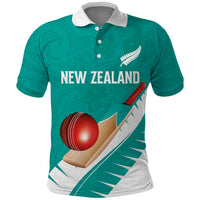 Custom New Zealand Cricket Polo Shirt Kiwi Birds Haka Dance Turquoise Fern Sporty Style LT03 Turquoise - Polynesian Pride