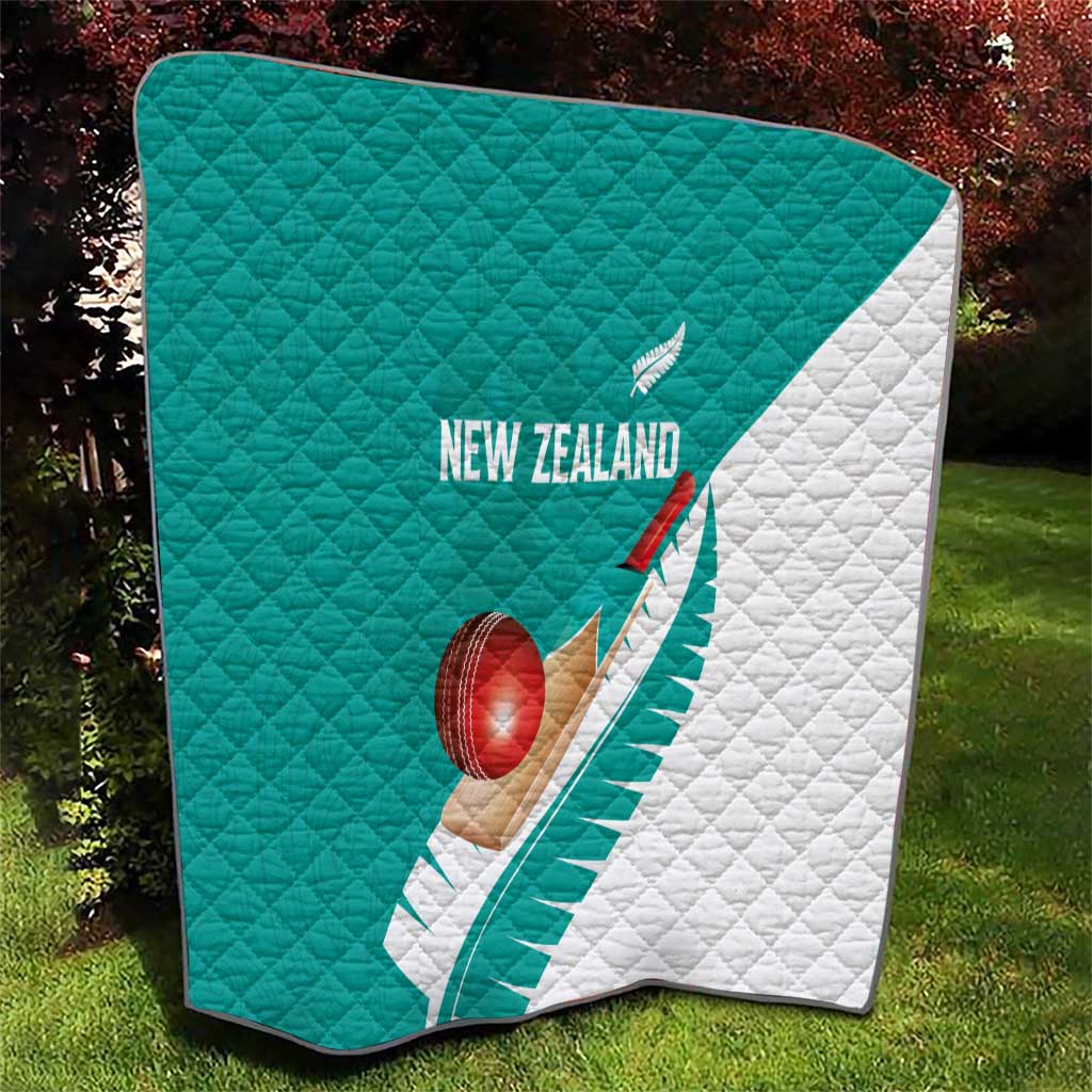 New Zealand Cricket Quilt Kiwi Birds Haka Dance Turquoise Fern Sporty Style LT03 - Polynesian Pride