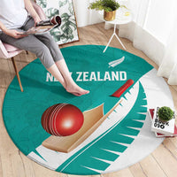 New Zealand Cricket Round Carpet Kiwi Birds Haka Dance Turquoise Fern Sporty Style LT03 - Polynesian Pride