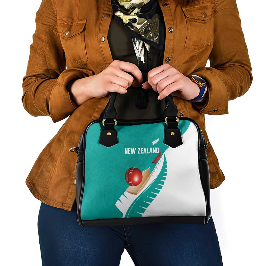 New Zealand Cricket Shoulder Handbag Kiwi Birds Haka Dance Turquoise Fern Sporty Style LT03 - Polynesian Pride