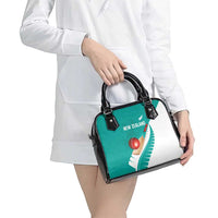 New Zealand Cricket Shoulder Handbag Kiwi Birds Haka Dance Turquoise Fern Sporty Style LT03 - Polynesian Pride