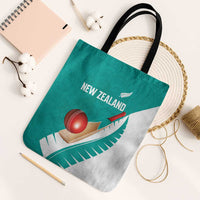 New Zealand Cricket Tote Bag Kiwi Birds Haka Dance Turquoise Fern Sporty Style LT03 Black Strap One Size Turquoise - Polynesian Pride