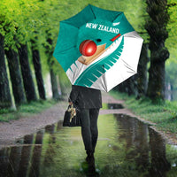 New Zealand Cricket Umbrella Kiwi Birds Haka Dance Turquoise Fern Sporty Style LT03 - Polynesian Pride