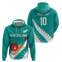 Custom New Zealand Cricket Zip Hoodie Kiwi Birds Haka Dance Turquoise Fern Sporty Style LT03 - Polynesian Pride