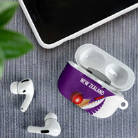 New Zealand Cricket AirPods Case Kiwi Birds Haka Dance Purple Fern Sporty Style LT03 - Polynesian Pride