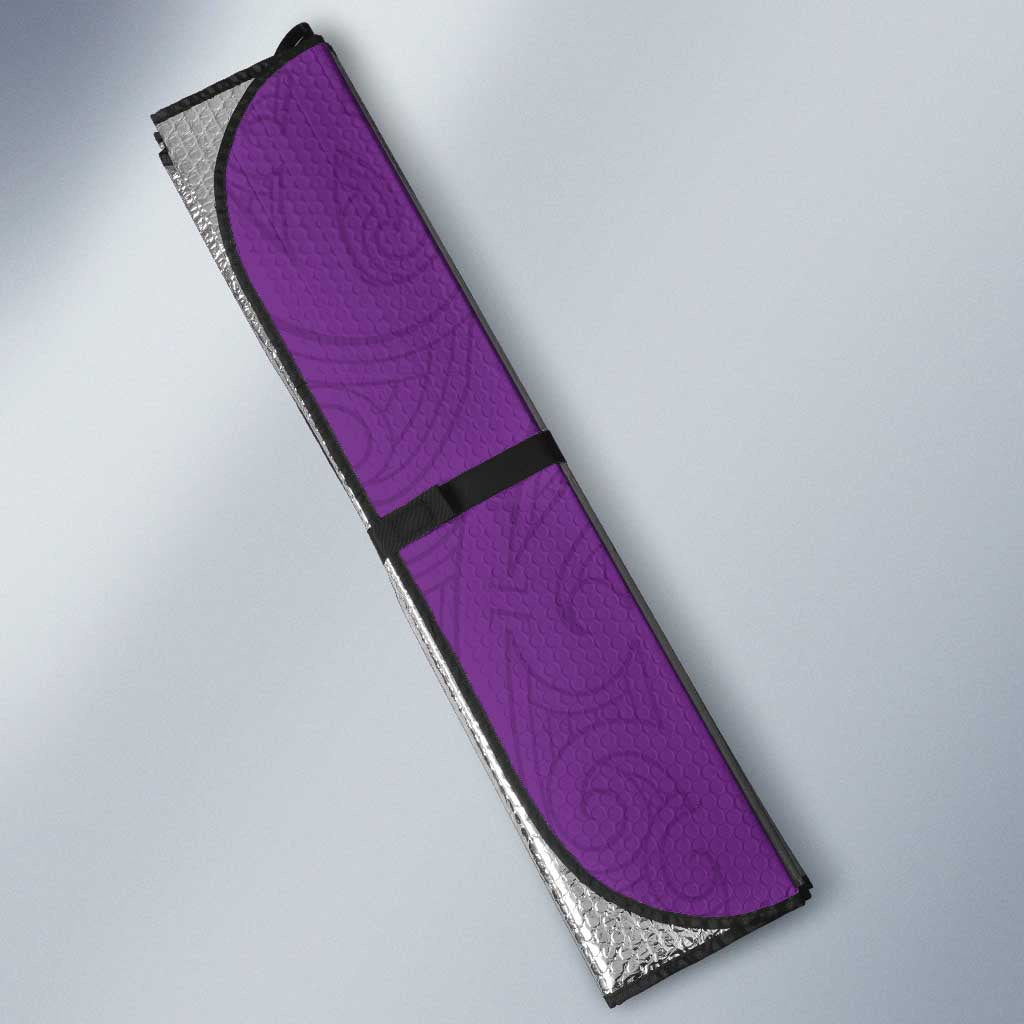 New Zealand Cricket Auto Sun Shade Kiwi Birds Haka Dance Purple Fern Sporty Style LT03 - Polynesian Pride