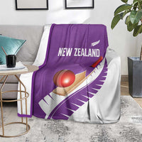 New Zealand Cricket Blanket Kiwi Birds Haka Dance Purple Fern Sporty Style LT03 - Polynesian Pride
