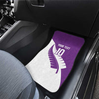 Custom New Zealand Cricket Car Mats Kiwi Birds Haka Dance Purple Fern Sporty Style LT03 - Polynesian Pride