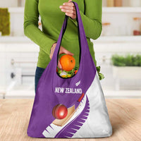 New Zealand Cricket Grocery Bag Kiwi Birds Haka Dance Purple Fern Sporty Style LT03 - Polynesian Pride