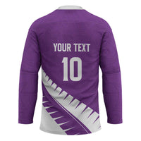 Custom New Zealand Cricket Hockey Jersey Kiwi Birds Haka Dance Purple Fern Sporty Style LT03 - Polynesian Pride