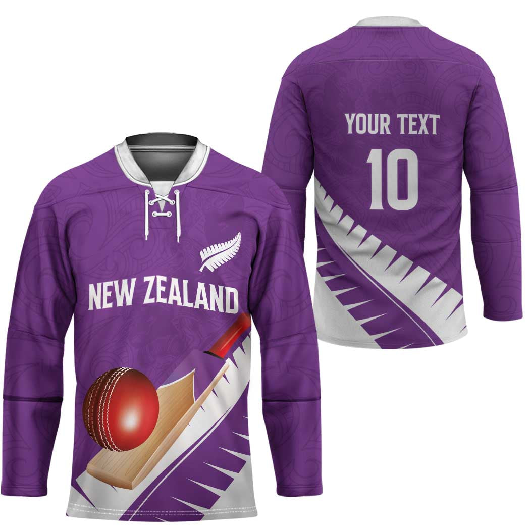 Custom New Zealand Cricket Hockey Jersey Kiwi Birds Haka Dance Purple Fern Sporty Style LT03 - Polynesian Pride