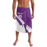 Custom New Zealand Cricket Lavalava Kiwi Birds Haka Dance Purple Fern Sporty Style LT03 Purple - Polynesian Pride