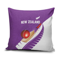New Zealand Cricket Pillow Cover Kiwi Birds Haka Dance Purple Fern Sporty Style LT03 Purple - Polynesian Pride