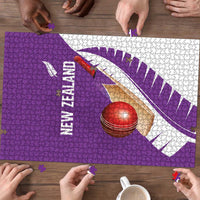 New Zealand Cricket Puzzle Kiwi Birds Haka Dance Purple Fern Sporty Style LT03 - Polynesian Pride