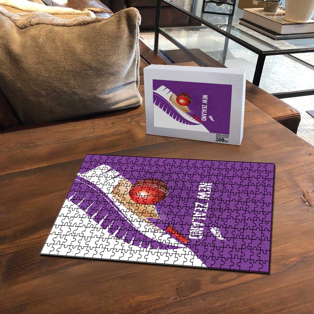 New Zealand Cricket Puzzle Kiwi Birds Haka Dance Purple Fern Sporty Style LT03 - Polynesian Pride