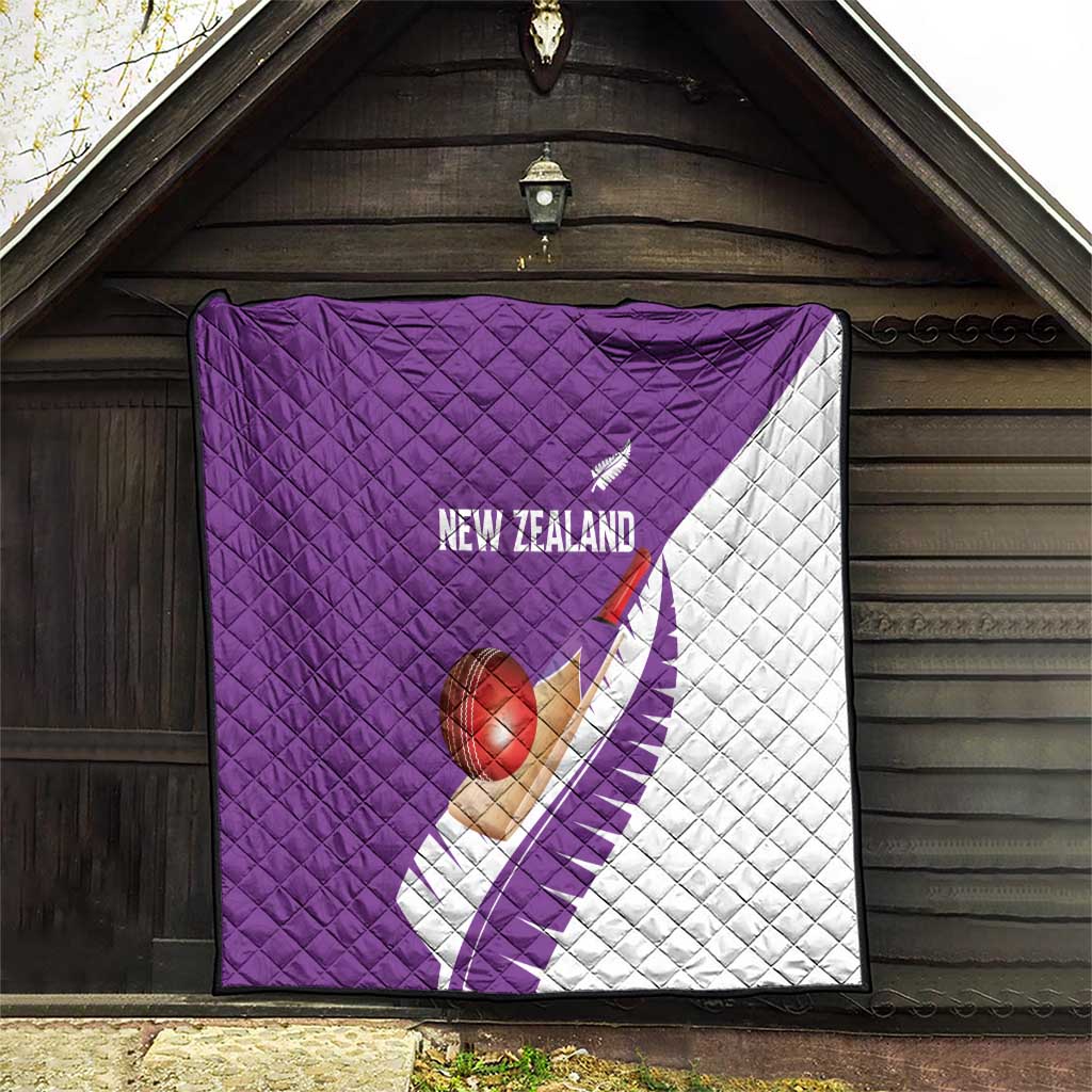New Zealand Cricket Quilt Kiwi Birds Haka Dance Purple Fern Sporty Style LT03 - Polynesian Pride