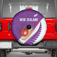 New Zealand Cricket Spare Tire Cover Kiwi Birds Haka Dance Purple Fern Sporty Style LT03 - Polynesian Pride