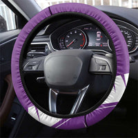 New Zealand Cricket Steering Wheel Cover Kiwi Birds Haka Dance Purple Fern Sporty Style LT03 - Polynesian Pride