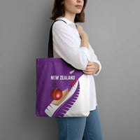 New Zealand Cricket Tote Bag Kiwi Birds Haka Dance Purple Fern Sporty Style LT03 - Polynesian Pride