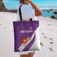 New Zealand Cricket Tote Bag Kiwi Birds Haka Dance Purple Fern Sporty Style LT03 - Polynesian Pride