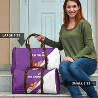 New Zealand Cricket Travel Bag Kiwi Birds Haka Dance Purple Fern Sporty Style LT03 - Polynesian Pride