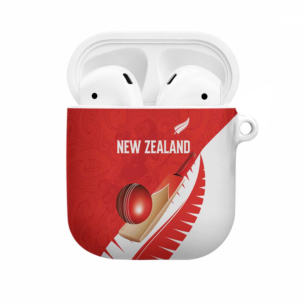 New Zealand Cricket AirPods Case Kiwi Birds Haka Dance Red Fern Sporty Style LT03 Red - Polynesian Pride