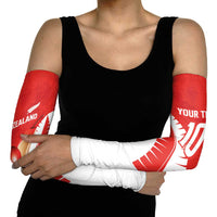 Custom New Zealand Cricket Arm Sleeves Kiwi Birds Haka Dance Red Fern Sporty Style LT03 - Polynesian Pride