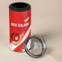 Custom New Zealand Cricket 4 in 1 Can Cooler Tumbler Kiwi Birds Haka Dance Red Fern Sporty Style LT03 - Polynesian Pride